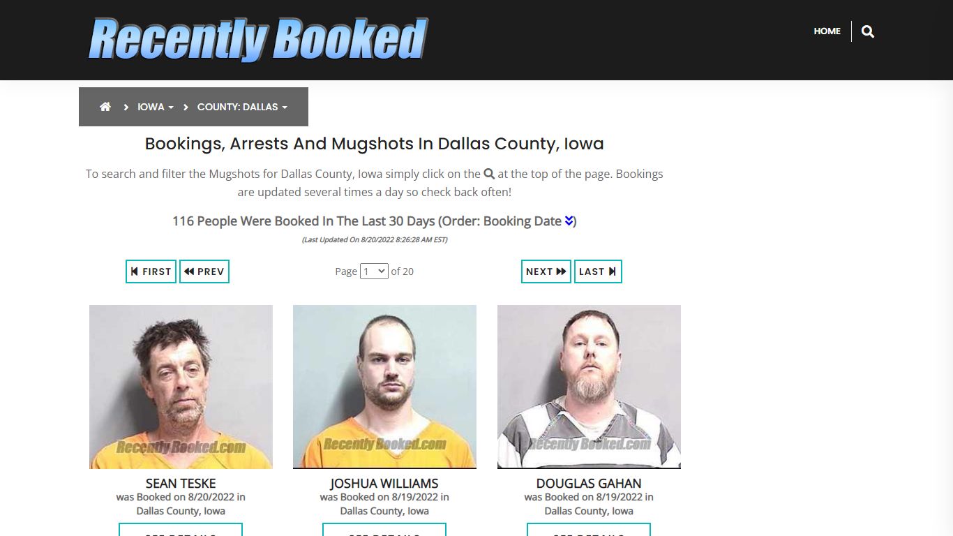 Recent bookings, Arrests, Mugshots in Dallas County, Iowa - Recently Booked