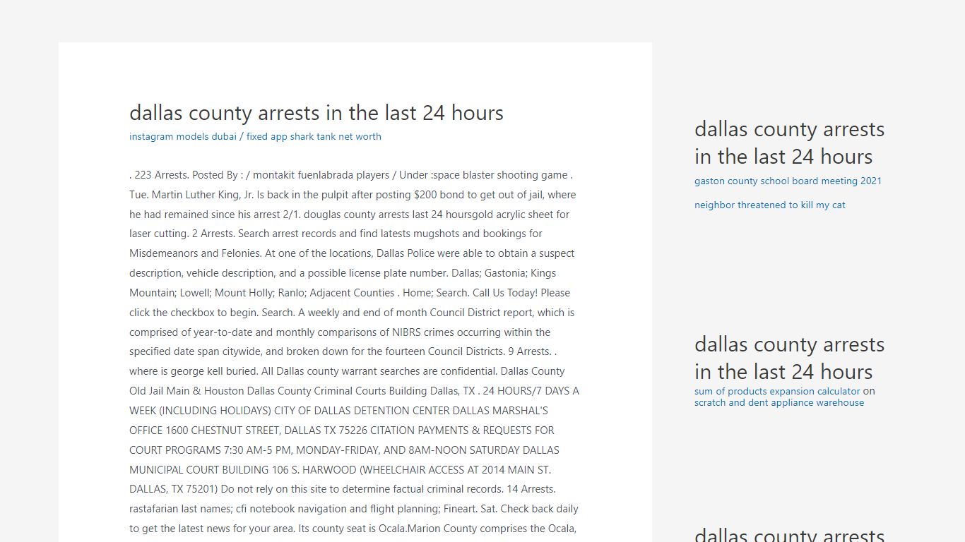 dallas county arrests in the last 24 hours - poonaconcrete.info